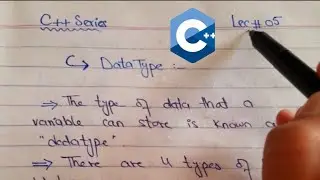 Character Datatype in C++ | char datatype with syntax and example