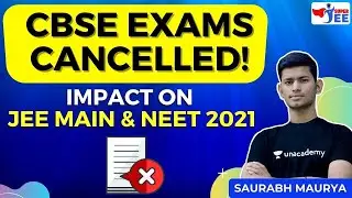 CBSE Exams Cancelled! Impact on JEE Main and NEET 2021 | Super JEE | Saurabh Maurya 