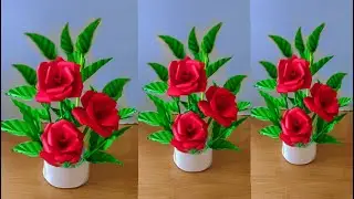 how to make a beautiful flower for home decoration / how to make flower at home easy