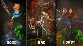 Poppy Playtime: Chapter 4 - ALL ENDINGS (Good, Bad, Worst)