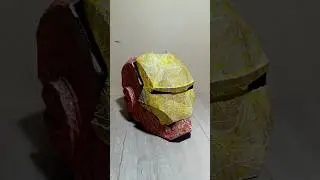 How to make a IRON MAN mask from cardboard easily / diy craft 