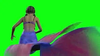 Mermaid Idle tail | Green Screen 3D Animation Video | VFX CREATOR STUDIO