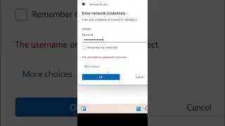 Fix enter network credentials error on windows 10 or 11 