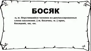 БОСЯК - что это такое? значение и описание