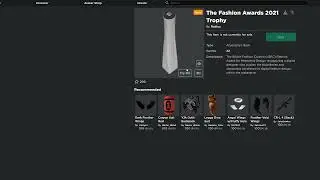 The Fashion Awards 2021 Trophy | Roblox