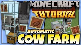 AUTOMATIC COW FARM 🐮 Minecraft Bedrock Tutorial - MCPE,Xbox,PS4,Windows,Switch
