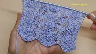 КРАСИВЫЙ ЛЕТНИЙ АЖУРНЫЙ УЗОР. Узоры спицами.