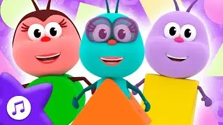 Геометрические Фигуры🟣🟩🔶 | Любимые насекомые на русском — Детские песенки | Мультики для детей