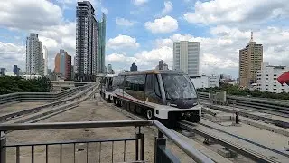 BTS Gold Line Full Journey via the Iconsiam Front Window View - Bombardier Innovia APM 300