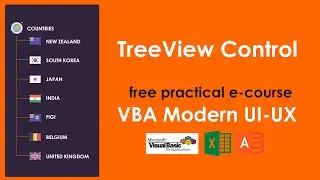 VBA UI UX-16: How to use powerful TreeView Control in Excel UserForm