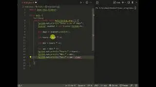 How to Make time conveter in java|| programming language #java