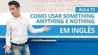 COMO USAR SOMETHING, ANYTHING E NOTHING EM INGLÊS - AULA 72 PARA INICIANTES - PROFESSOR KENNY