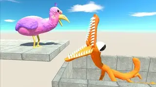 Who Will Fall Into The Rainbow Friends Orange - Animal Revolt Battle Simulator