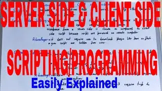 Server Side and Client Side Scripting|What is Server Side and Client Side Programming