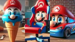 Mario in the Form of a Ice cream Gaming Chair Hot Wheels & etc