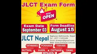 JLCT Exam Notice For September 3 Exam.Exam Form Fill up.Next exam from Pokhara and all JLCT centers.