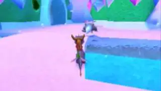 How the rabbit/bunny gets stuck in the water in Crystal Glacier