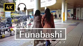 Funabashi Walking Tour - Chiba Japan [4K/Binaural]　2022/１