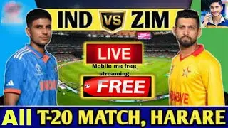 India vs Zimbabwe live match kaise dekhe. India vs Zimbabwe live telecast streaming free on mobile.