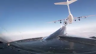 Полёт Ту-95МС с дозаправкой в воздухе. 2022 год. 