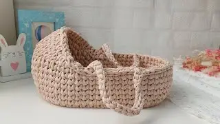 Мастер-класс по вязанию люльки из трикотажной пряжи
