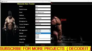 GYM Management System Project In Java | Java Project | Eclipse & MySQL|