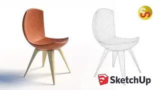 Modeling a chair out of a sphere with SUbD - Sketchup timelapse tutorial