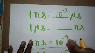 microsecond to nanosecond, nanosecond to microsecond