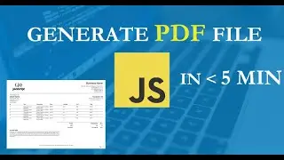 How to create PDF file in less than 5 min using Javascript