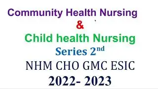 Community Health Nursing ||  CHN Community Health Officer MCQs Community Health 