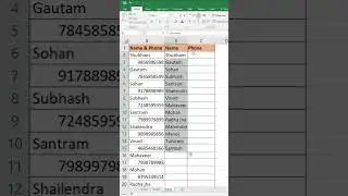 Divide Text and Numeric Values using Go To Spacial in Excel #exceltips #excel