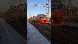 Электропоезд ЭП3Д-0010 сообщением №6667 Ростов-Главный - Лихая.