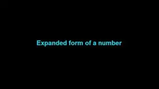 Expanded form of a number up to the millions