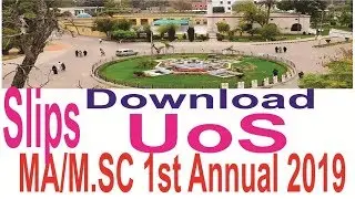 How to download MA/Msc 1st Annual 2019 Roll Number Slips | University of Sargodha