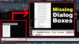 How to show missing dialog boxes (Open. Save as. etc...) In AutoCAD