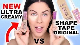NEW TARTE SHAPE TAPE ULTRA CREAMY CONCEALER VS ORIGINAL!! IS IT WORTH THE HYPE??