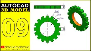 3D Mechanical modelling using AutoCAD Model 9 