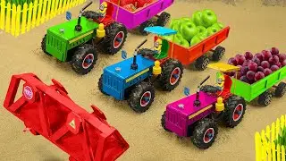 Diy tractor mini Bulldozer to making concrete road | Construction Vehicles, Road Roller