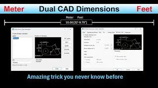 How to set double units in AutoCAD drawing | How to set both meter and feet units in AutoCAD at once