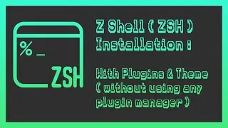 ZSH installation on Arch Linux with plugins and themes without using any framework or plugin manager