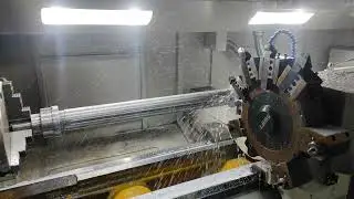 токарный-фрезерный станок с ЧПУ два в одном фрезерование вала 1600 мм