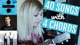 4  basic chords, 40 songs on ukulele