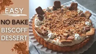 EASY NO BAKE LOTUS BISCOFF DESSERT RECIPE | BISCOFF TREACLE & PECAN CAKE IN ONLY 10 MINUTES