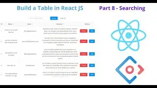 Building a Table in React JS - Part 8 - Searching