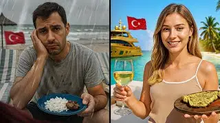 Отдых за 100$ vs 10.000$ В ТУРЦИИ. Золотой стейк, президентская вилла и развлечения для богатых.
