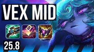 VEX vs YASUO (MID) | 12/1/10, Legendary | KR Grandmaster | 25.8