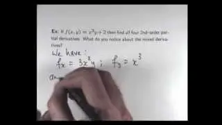 Partial derivatives: 2nd order examples