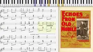 Echoes from Old Mobile by Walter Petry (1899, Ragtime piano)