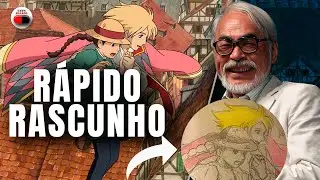 Desenhando Howl's Moving Castle: Rascunho do Castelo Animado