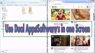 How to Split Screen/Use Dual Apps|Software's in one Screen for all Windows/English (Windows 7)